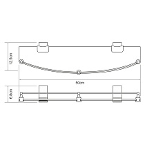 Полка WasserKRAFT Leine K-5044WHITE с бортиком