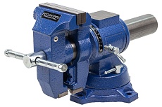 Стальные поворотные тиски с наковальней Rockforce с захватом для труб 4", 100 мм RF-6540204DT(58918)