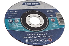 Диск отрезной по нержавейке Superior AS46T INOX (125x1.6x22.23 мм) DRONCO 1121250100