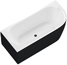 Акриловая ванна Aquanet Family Elegant A 180x80 см, 3805-N-GW-MB белый/черный матовый