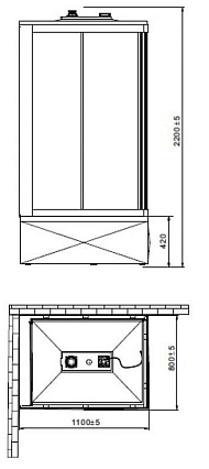 Душевая кабина Orans Basic+ SR-86152 L/R 110x80