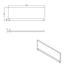 Фронтальная панель Cersanit Universal PA-TYPE1*160 160 см