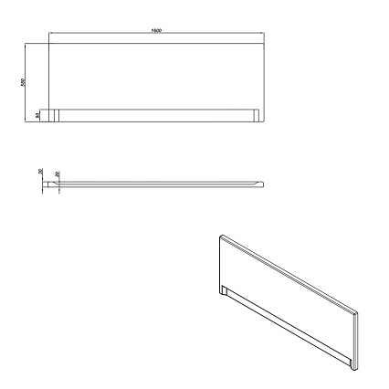 Фронтальная панель Cersanit Universal PA-TYPE1*160 160 см