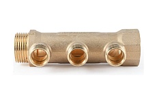 Коллектор латунный PROFACTOR в/н 1&quot; х 3 вых 1/2&quot; нар PF MF 263.3