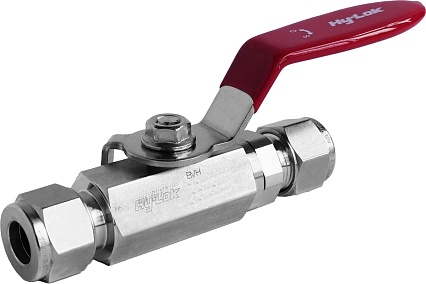 Шаровой кран Hy-Lok 110 серии из нержавеющей стали SS 316, 18мм - 18мм BV-H-18M