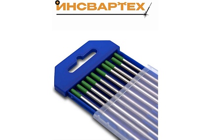 Электроды вольфрамовые Инсвартех WP, зеленые, 10 шт в пенале, d1.6 мм IST0022
