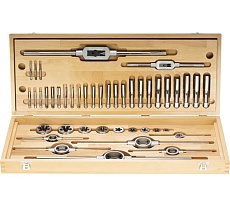 Набор метчиков и плашек RUKO UNC 1/4-1.0 HSS-G 44пр 245072