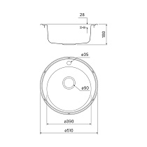 Кухонная мойка Iddis Basic BAS51P0i77 39 см сталь