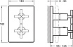 Смеситель для душа Jacob Delafon Modulo E75388-CP внешняя часть, термостат