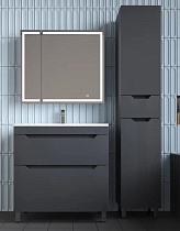 Мебель для ванной Style Line Остин 80 см напольная, графит