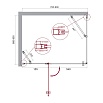 Душевой уголок BelBagno ETNA-AH-12-80/90-C-Cr 80x90 прозрачный, хром