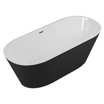 Акриловая ванна Grossman Forta GR-1503MB 170x75 черный матовый/белый