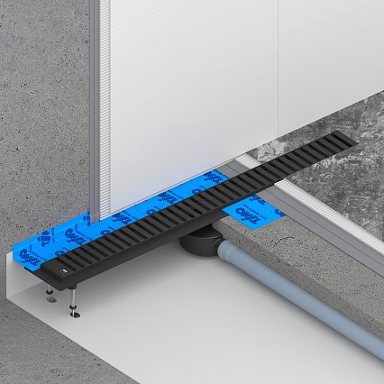 Трап для душа Timo Drain System 800 DS230108/03 80 см, вставка Lines, черный
