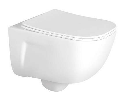 Подвесной унитаз SET Aquatek Дива-016 4в1, кнопка хром Подвесной унитаз SET Aquatek Дива-016 4в1, кнопка хром