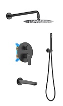 Душевой набор Aquatek Бетта AQ1173MB черный матовый