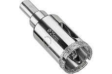 Коронка алмазная по керамограниту и керамике с центрирующим сверлом 25 мм Diamond Industrial DIDCSC025