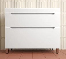 Тумба с раковиной Style Line Остин 100 см напольная, белый матовый