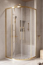 Душевой уголок Cezares Relax-304 90x90 прозрачный, брашированное золото RELAX-304-R-2-90-C-BORO