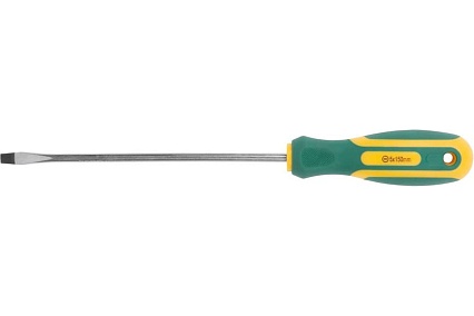 Отвертка FIT Контур CrV сталь, прорезиненная ручка SL5x150 мм 55203