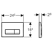 Кнопка смыва Geberit Delta50 115.119.DW.1 черный глянец