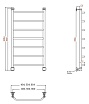 Полотенцесушитель водяной Aquanet Fiona 50x100 см