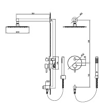 Душевой набор RGW Shower Panels SP-51 встраиваемый