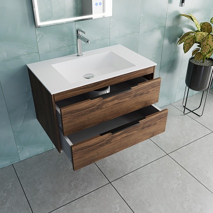 Тумба с раковиной Vincea Chiara 2D 80 см C.Oak