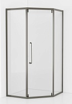 Душевой уголок Cezares Relax 100x100 прозрачный, оружейная сталь RELAX-304-P-1-100-C-GM