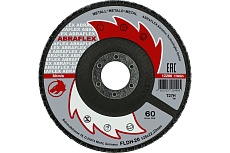 Круг лепестковый торцевой КЛТ1 125x22.23 мм, P60, по металлу и дереву Abraflex FLDH20D125P60