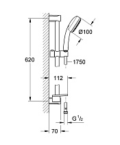 Душевой гарнитур Grohe Tempesta Cosmopolitan 100 26083002