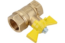Шаровой кран для газа Valfex 1/2&quot; ВР/ВР ручка-бабочка, латунный 11Б27фтМ VF.277.LB3.012.Bir