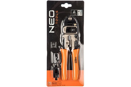 Клещи для обжима телефонных наконечников Neo Tools 4P 6P 8P 01-501