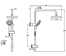 Душевой набор VitrA System Rain и Flo S A49234EXP