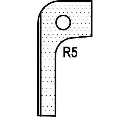 Нож радиусный T20306 R5 для 1473222212 ROTIS 744.T20306