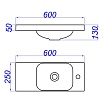 Раковина Aqwella 5 stars Compact Slim CMPSL.06.04.D 60 см