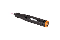 Гравировальная машинка Worx WX739.9 + Выжигатель WORX WX744.9, 20 В, 2 Ач, адаптер, ЗУ, кейс WX988