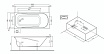 Акриловая ванна Am.Pm Sense 150x70 см с каркасом и сливом-переливом