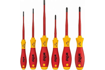 Набор отверток Wiha SoftFinish electric slimFix шлиц, Phillips, wih38362