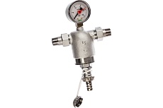 Фильтр FAR 1/2&quot; НР-НР, с манометром, 100мкм, Max: 95C, 25бар FA 3944 12100