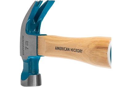 Молоток-гвоздодер Gross American hickory 200г, угол 45, магнит, обрезиненная рукоятка 10414