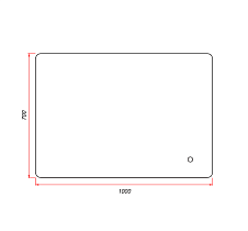 Зеркало ЗОВ 100x70 см с подсветкой Z10070