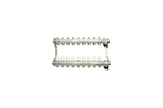 Коллекторная группа в сборе с термостатическими и запорными клапанами ONDO нерж сталь, 9 вых. OKGSP009