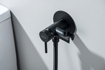 Смеситель Aquatek Европа AQ1021MB с гигиеническим душем, черный матовый Смеситель Aquatek Европа AQ1021MB с гигиеническим душем, черный матовый