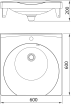 Раковина Florentina Виктория 60x60 см