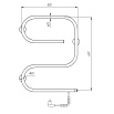 Полотенцесушитель электрический Domoterm E-образный DMT 105-25 50x65 ТЭН справа, хром