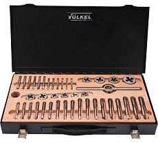 Набор метчиков и плашек VOLKEL M3-M12 HSS-G 49 предметов V48003