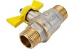 Шаровой кран для газа Valfex 1/2" НР/НР бабочка, латунный никелированный 11Б27фтМ VF.279.NB3.012.Bir