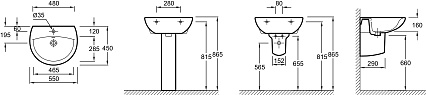 Раковина Jacob Delafon Patio E4158NG-00 55 см