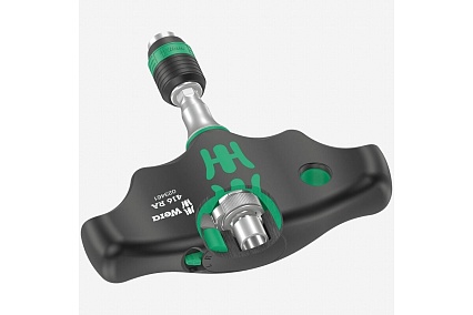 Битодержатель WERA 416 RA с поперечной ручкой, трещоткой и быстрозажимным патроном Rapidaptor, 1/4" x 45 мм WE-023461