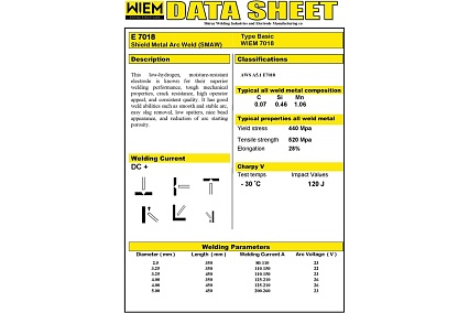 Электроды сварочные OK 48 E7018 6 кг, 3.25x450 мм WIEM E70186325
